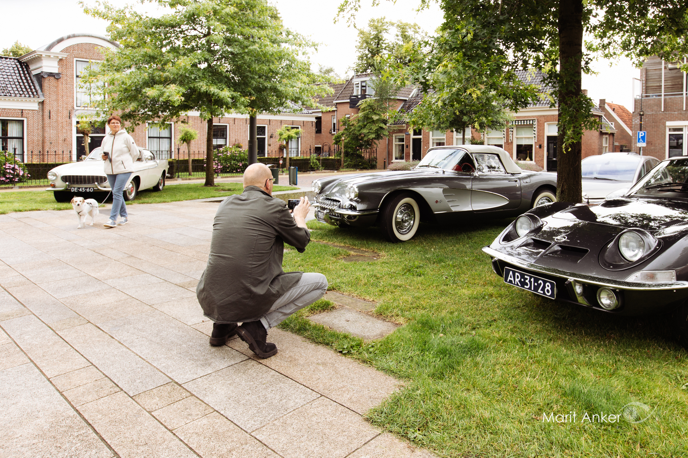 Klassieke auto's op rij